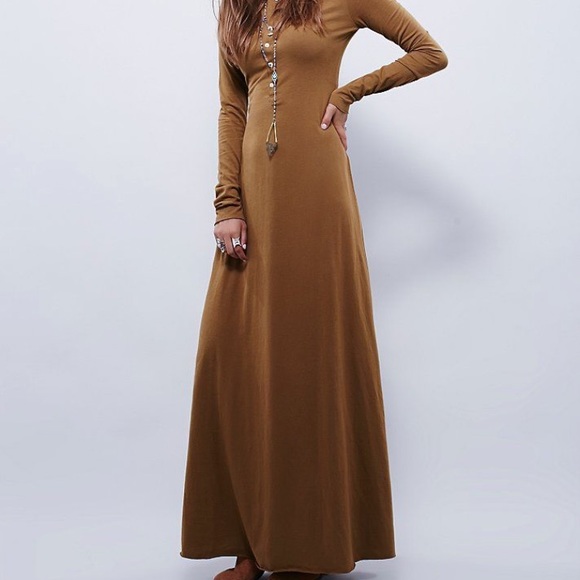 Free People El Topo Henley Dress Maxi 
